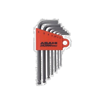 Japan direct mail Japan Asahi model AZS0710 electroplated ball tip short head hexagonal wrench set combination