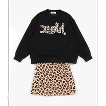 Japan direct mail X-girl Stages childrens animal LOGO printed sweatshirt skirt suit comfortable and loose