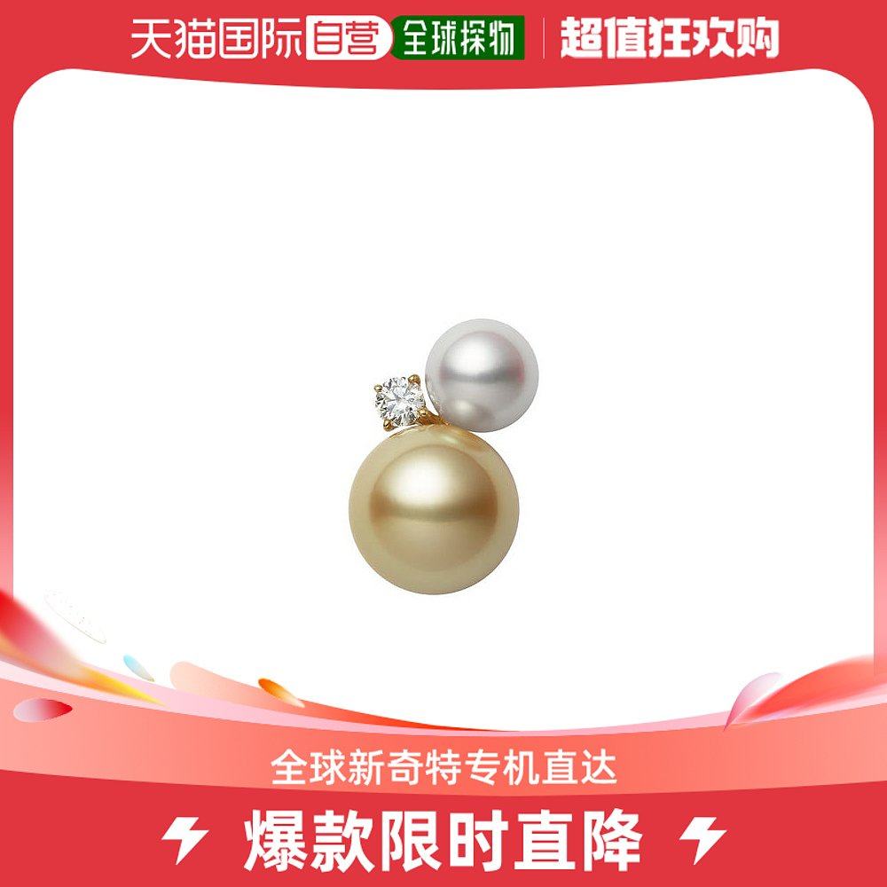 Day Tide running legs Mikimoto Mikimoto Pearl Diamond diamond Bio pin Breast Needle Gold Pearl 1 7cm PB-20-Taobao