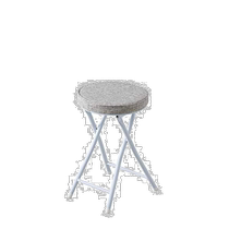 Japan direct mail pearl metal bench foldable woven small bench white height 48cm