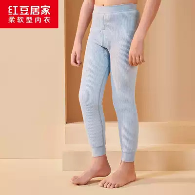 Children plus velvet padded warm single pants red beans in the big children hot pants autumn and winter bottom single pants cotton wool pants