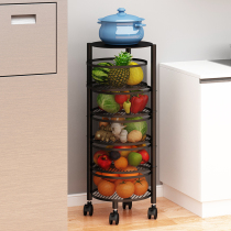  Kitchen rotating shelf Special multi-function vegetable basket storage basket Fruit floor removable storage shelf