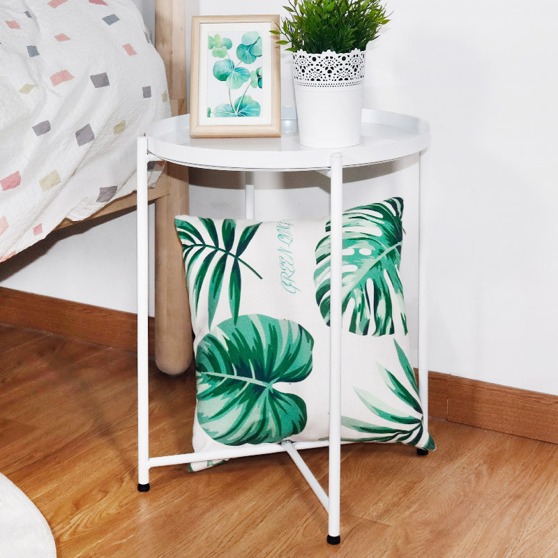 Nordic household Gladden tray table coffee table side table a few small round table wrought iron table storage shelf small apartment luxury