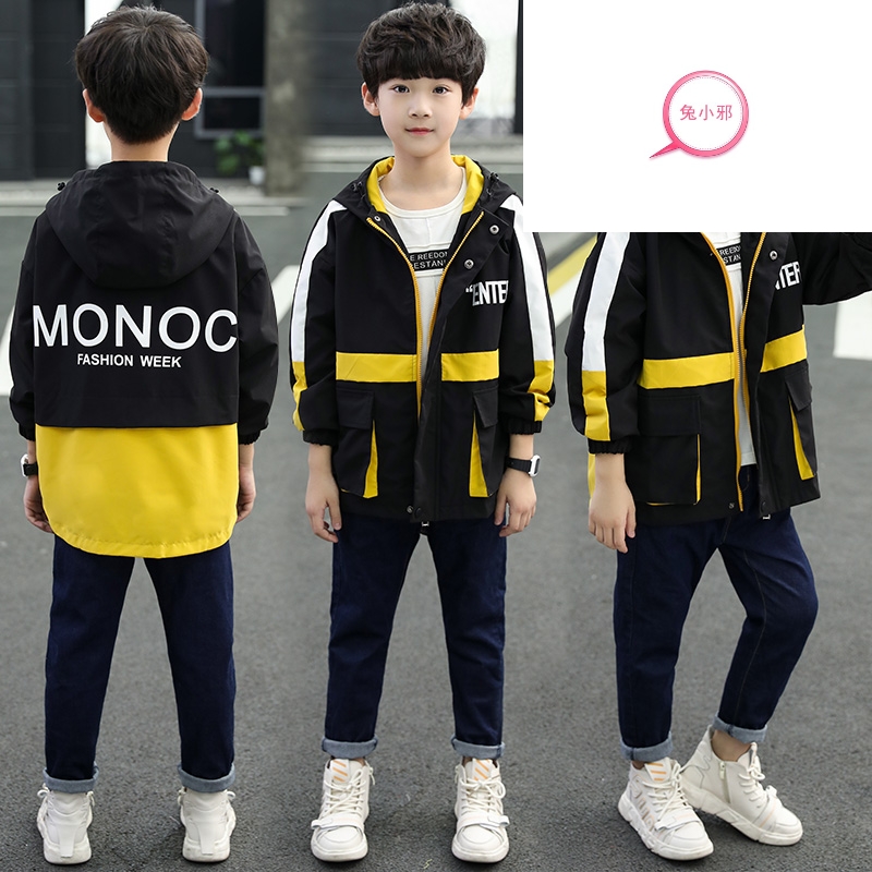 Trẻ em trai quần áo áo khoác mùa xuân và mùa thu 2020 mới áo gió thời trang giản dị top 10 trẻ em lớn trẻ em Hàn Quốc phiên bản.
