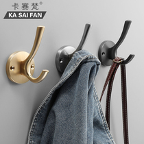Copper brushed simple Nordic adhesive hook black single coat hook hook American single hook wall row hook wall hook Wall Wall