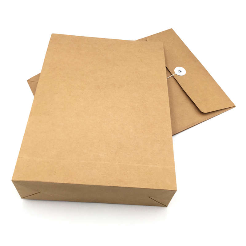 25 DRESS BLANK FILE BAGS Enlarge Thickened Back Wide File Bag Kraft Paper Kit No Acid-free Paper Archive Bag A4 Information kit File collection