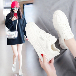 秋冬新款加绒老爹鞋松糕厚底