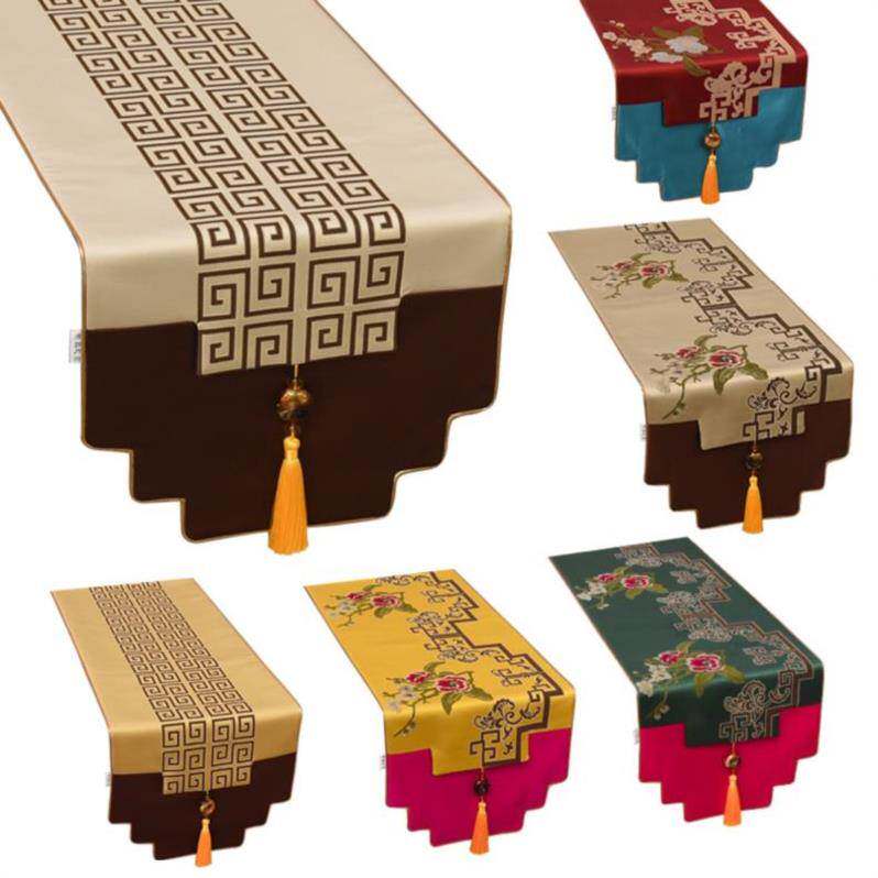 Home tablecloth tablecloth small table flag tablecloth trumpet non-slip computer desk desk dining table new Chinese long table