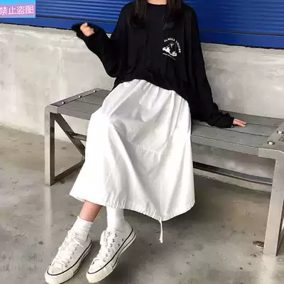 Skirt for short winter skirt retro ins small man Autumn Winter big size fat mm high waist