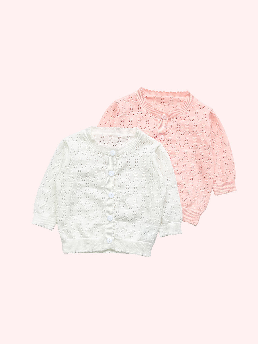Baby cardigan Baby knitted cardigan small jacket Cotton sweater air conditioning cardigan Children girl baby clothes