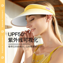 CMS Empty Top Sun Protection Hat Womens Anti-Ultraviolet Great Sun Hat Summer Beach Sun Hat Outdoor Sports