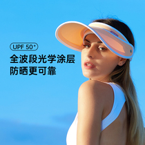 One in one CMS empty top sunscreen hat anti UV summer beach shade sports outdoor great hat lady sunhat woman