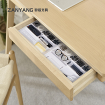 Drawer storage separation stationery box ins style Japanese style simple kitchen drawer classification grid knife and fork chopsticks tableware finishing toilet debris separation artifact multi-grid plastic tray