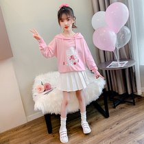 Italy Bambet girls spring sweater 2021 new medium and large virgin girl Western style fashion long-sleeved top