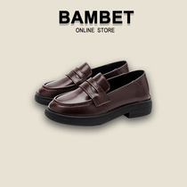 Bambet womens shoes childrens real leather shoes 2021 Spring and Autumn new children Princess British style autumn single shoes