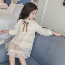 Italian Bambet girl dress spring and autumn Princess net gauze dress in big child girl foreign child skirt