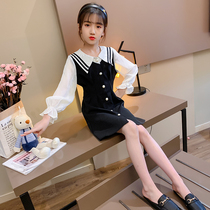Italian Bambet girl dress spring dress foreign style College Style children Spring and Autumn long sleeve girl princess skirt