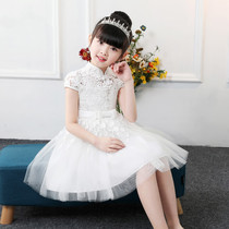 Italian Bambet childrens dress Princess dress summer white costume Super foreign girl puffy dress