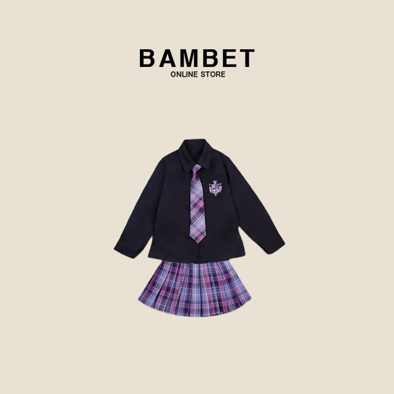 Italian BAMBET children's jk uniform autumn girls long-sleeved children's gk suit primary school autumn skirt