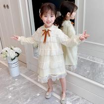 Italian Bambet girls dress new childrens spring and autumn middle and large children Western style little girl fashionable princess dress
