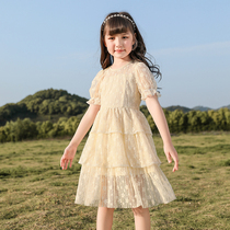 Italian Bambet girl dress summer dress 2021 new Chinese-big boy foreign-style princess dress summer cake skirt