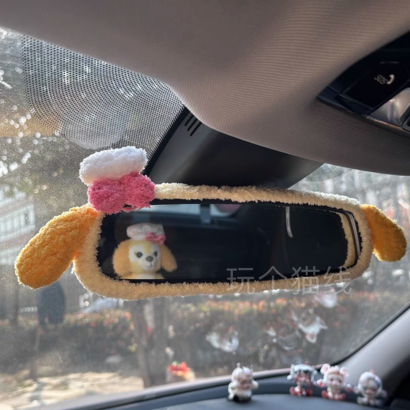 Maomao Original Handmade Disney Mickey Mouse Rearview Mirror Protective Cover Decoration Car Interior Accessories Modification Decoration Maomao Original Handmade Disney Mickey Mouse Rearview Mirror Protective Cover Decoration Car Interior Accessories Modification Decoration