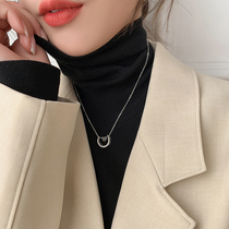 Starmoon small crowddesign s925 pure silver ins necklace female damp net red collarbone chain lukewarm wind minimalist Temperament Neck Chain