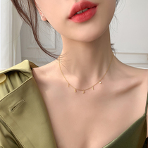 South Korea Ins Lukewarm Wind Necklace Female small crowddesign Sensation Net Red Lock Bone Chain Brief Temperament 100 Hitch Necklace Ornament