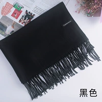 Черный шарф из искусственного меха