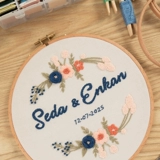 Набор материалов ручной работы для начинающих, ткань, подвеска, DIY, с вышивкой, принт, подарок на день рождения