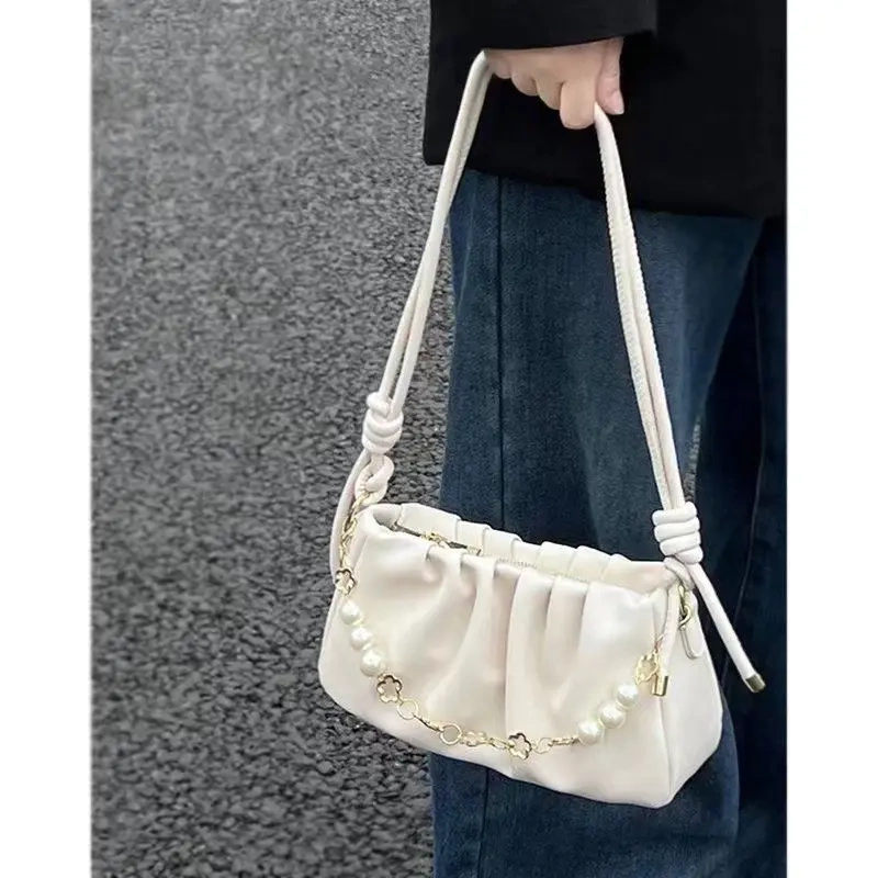2026 Spring/Summer New Pleated Cloud Bag for Women, Trendy Versatile Fashion Underarm Bag, Niche Versatile Shoulder Crossbody Bag