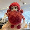 Xiaohongshu Internet Celebrity Cute Faux Fox Fur Big-Eyed Barbie Doll Keychain Bag Plush Pendant Accessory for Women