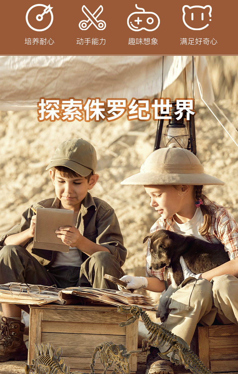 蓝宙 恐龙化石考古挖掘玩具 天猫优惠券折后￥14.8包邮（￥19.8-5）3款可选