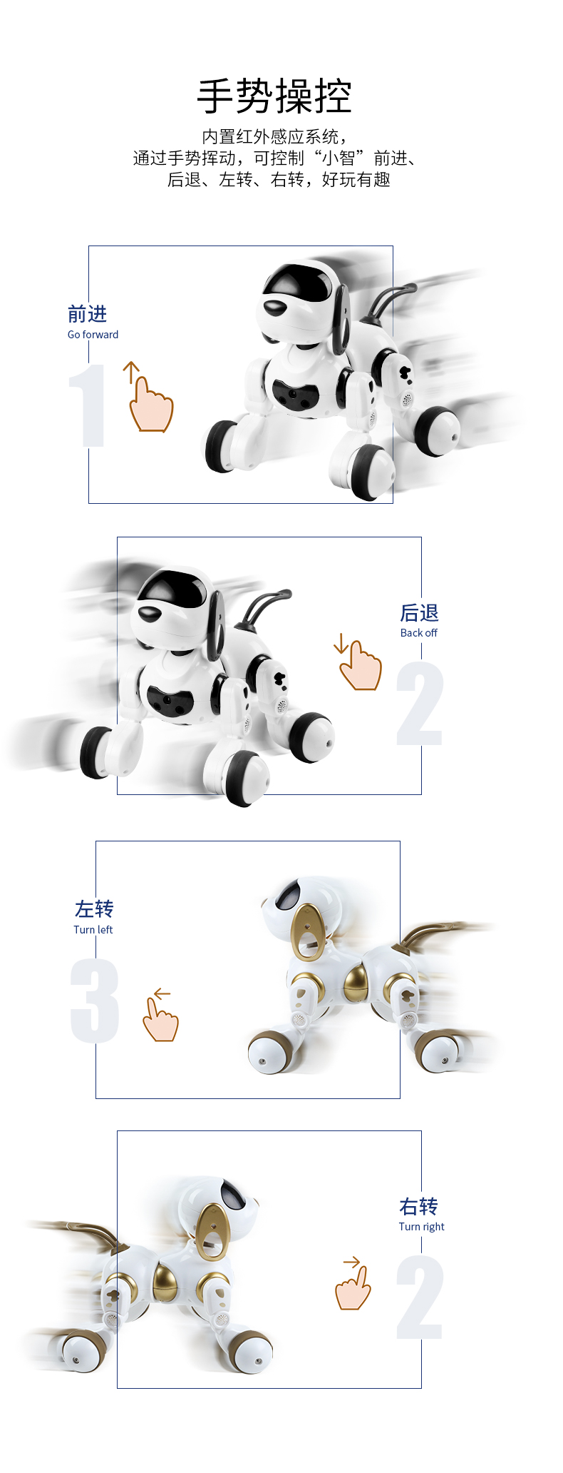 LANDZO 蓝宙 DZG 早教智能机器狗玩具 天猫优惠券折后￥128包邮（￥198-70）2色可选