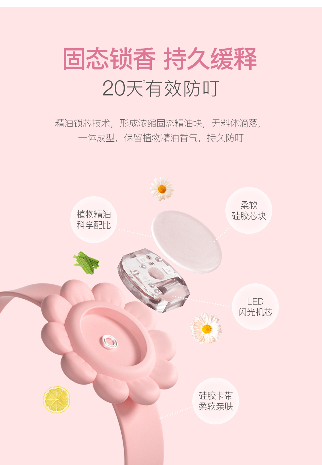 贝德美 儿童LED驱蚊手环 欧盟认证材质 防水防汗会发光 图3