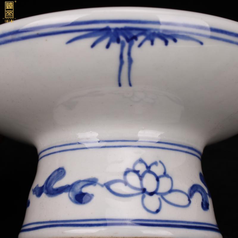 Jingdezhen imitation qianlong hand - made porcelain lotus wrapped branch lines best plate antique porcelain decoration restoring ancient ways, antique furnishing articles