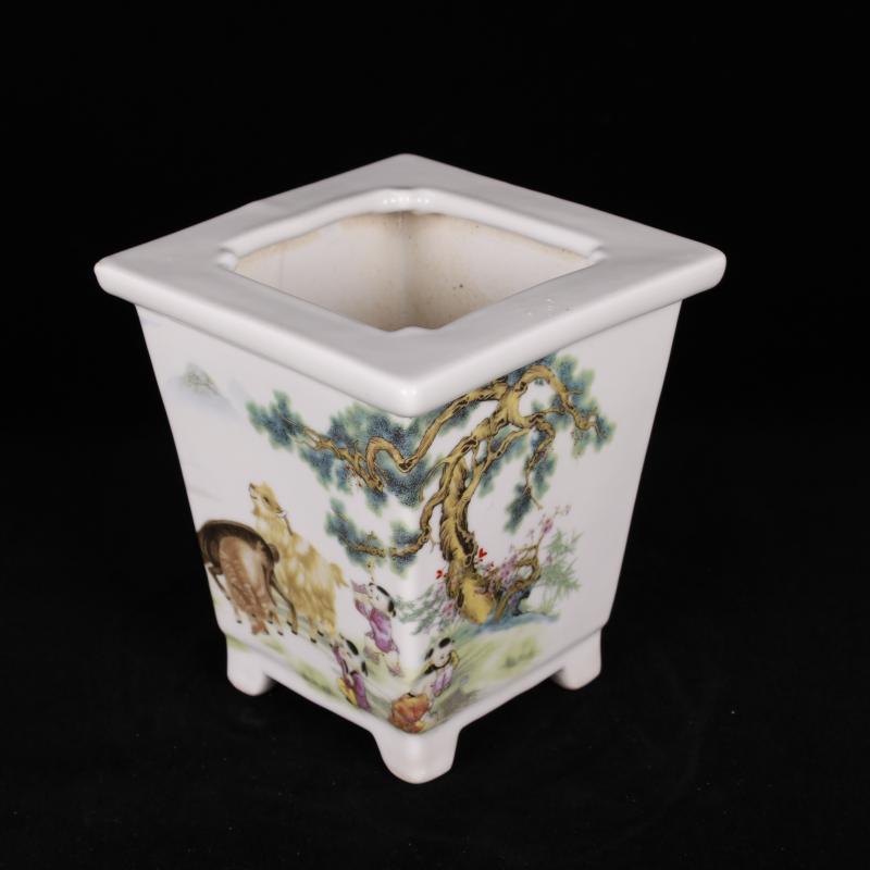 Jingdezhen pastel fleshy celestial being ceramic flower pot in the sitting room balcony desk cabinet flowerpot decorative furnishing articles