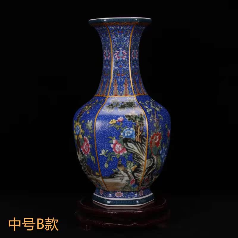 Jingdezhen imitation the qing qianlong style antique vintage colored enamel design restoring ancient ways of Chinese style household adornment penjing collection