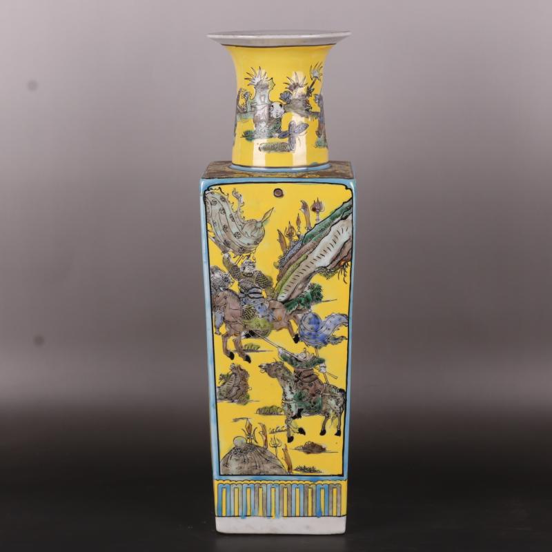 Stories of the qing emperor kangxi pastel looks antique Chinese porcelain vase household rich ancient frame penjing collection