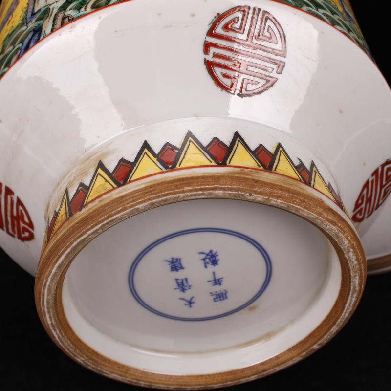 Jingdezhen imitation lion kylin grain best cover pot the the qing emperor kangxi imitation antique folk collection of old goods China furnishing articles