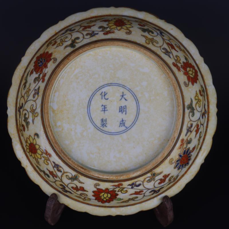 Pure manual hand made in blue bucket color paint decorative pattern plate of household of Chinese style furnishing articles to collect antique craft porcelain