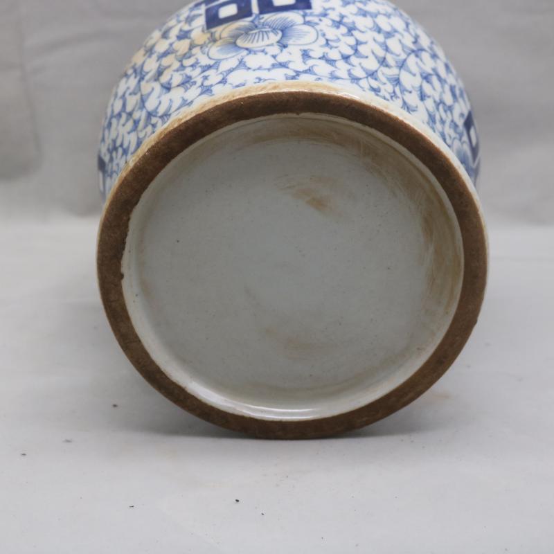 In the the qing dynasty, jingdezhen blue and white tie up branch general double happy character lines can of antique hand - made collectables - autograph garage antique collection furnishing articles