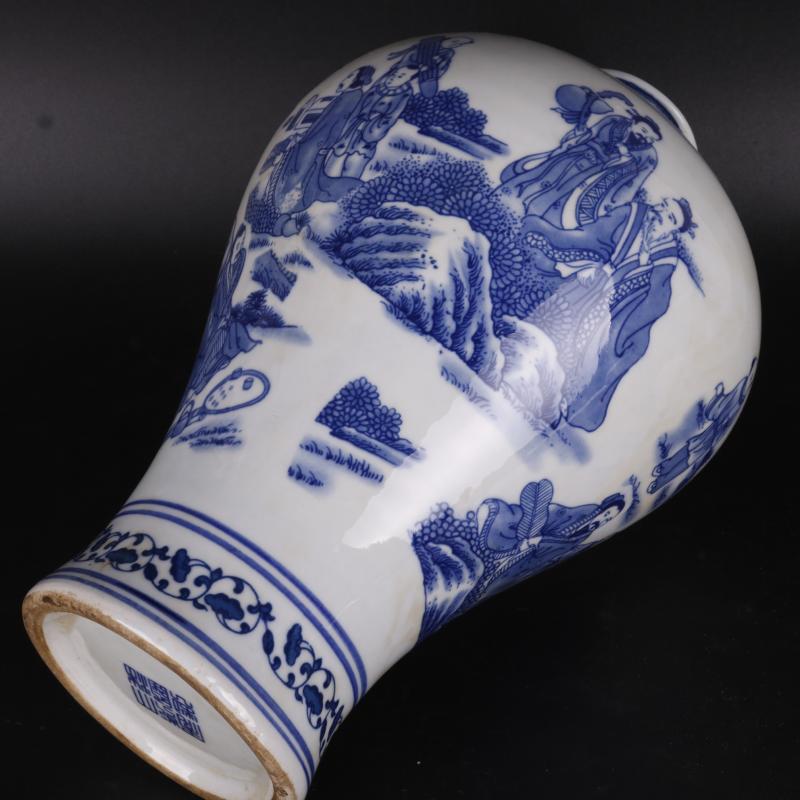 Character wen the qing qianlong com.lowagie.text.paragraph name plum bottle applique antique porcelain household of Chinese style furnishing articles old goods collection process