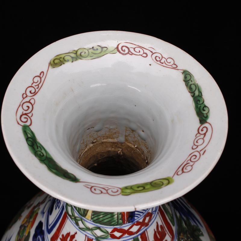 Jingdezhen RMB imitation antique curios colorful up after han xin okho spring retro decoration ceramics old collections