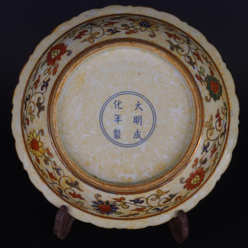 Pure manual hand made in blue bucket color paint decorative pattern plate of household of Chinese style furnishing articles to collect antique craft porcelain