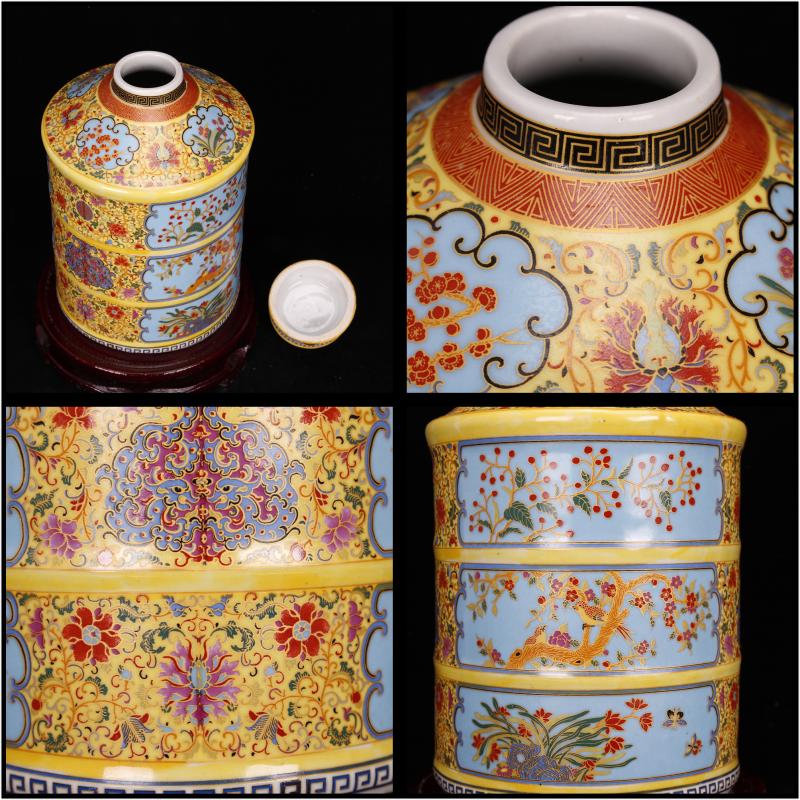 Jingdezhen archaize colored enamel porcelain the qing yongzheng com.lowagie.text.paragraph Chinese antique antique crafts vase archaize home outfit