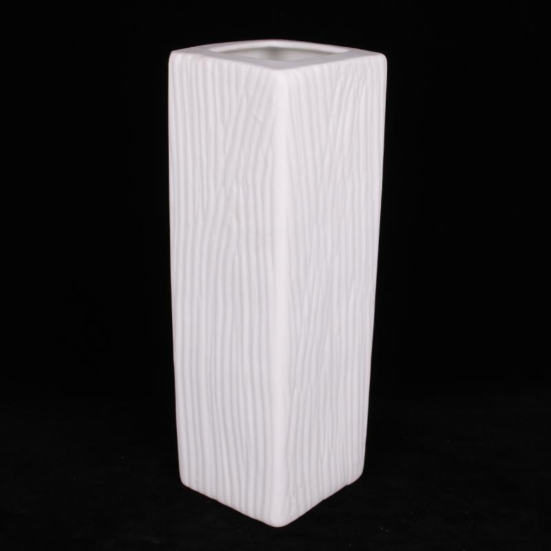 Jingdezhen white wood grain white porcelain flower hydroponics transshipment is lucky bamboo bamboo dried flowers sitting room desktop cabinet vase