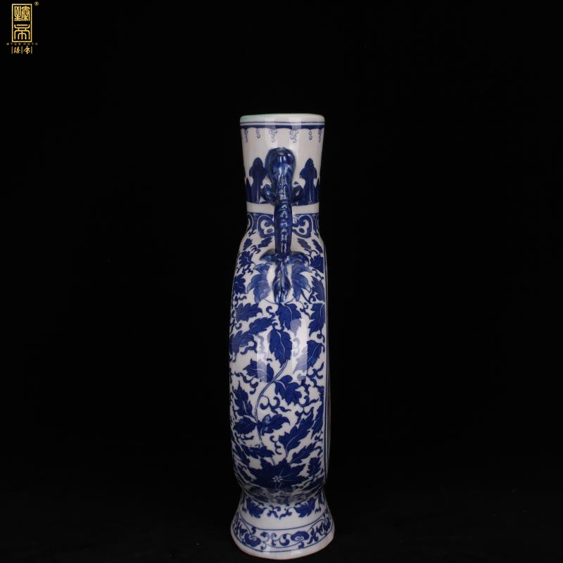 Jingdezhen imitation yongzheng bucket color of flowers and birds on flat bottles of Chinese style household table counter imitation antique decorative vase furnishing articles