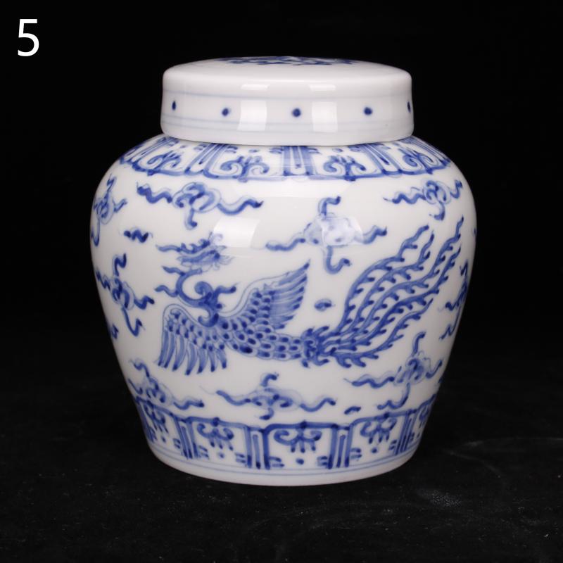 Jingdezhen hand - made kirin dragon grain day word wind canister caddy fixings antique ceramic tea set, tea is tea storage storehouse