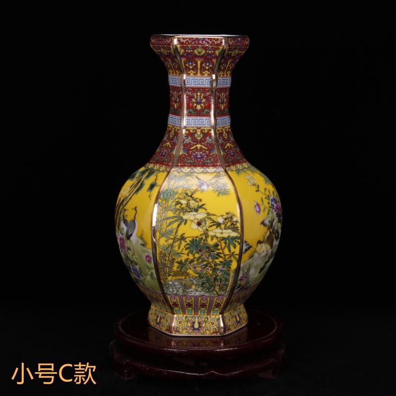 Jingdezhen imitation the qing qianlong style antique vintage colored enamel design restoring ancient ways of Chinese style household adornment penjing collection